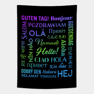 Hello in Different Languages Tapestry