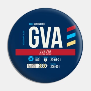 Geneva (GVA) Airport Code Baggage Tag C Pin