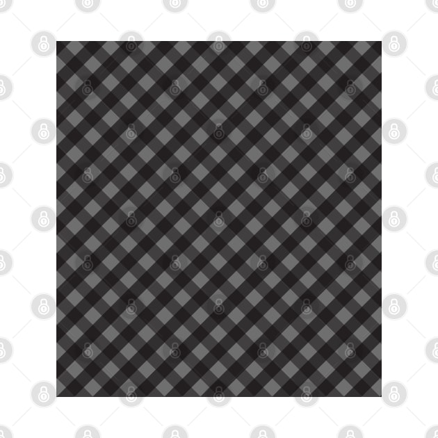 Gray and Black Check Gingham Plaid by squeakyricardo