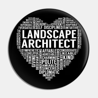 Landscape Architect Heart Pin