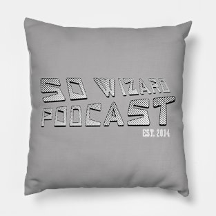 So Wizard Podcast Logo - Lined Letters Pillow