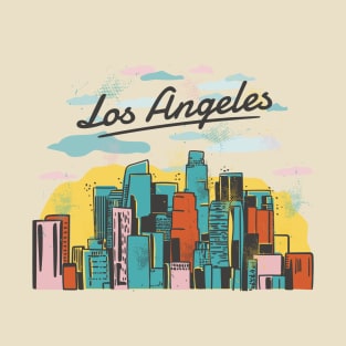 Retro Los Angeles skyline T-Shirt