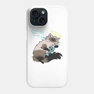 Fluffy Siamese Cat Angel Phone Case