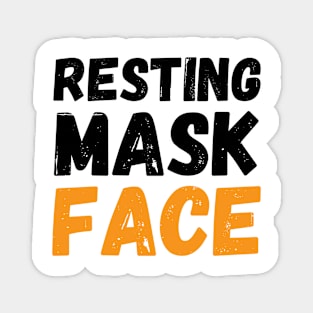 Resting Mask Face  funny mask Funny Mask funny heart Magnet