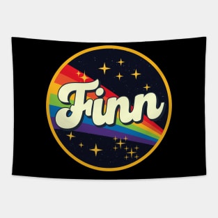 Finn // Rainbow In Space Vintage Style Tapestry