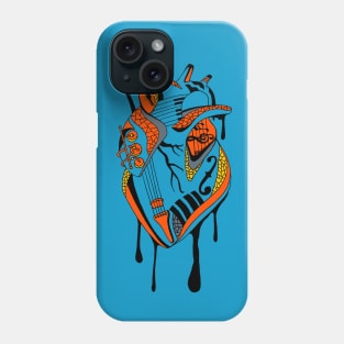 Orange Blue Musical Heart Phone Case