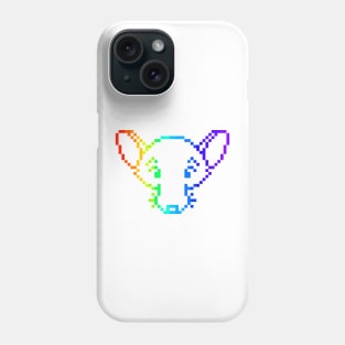 Pixelated Rad Rat (Rainbow Version) Phone Case