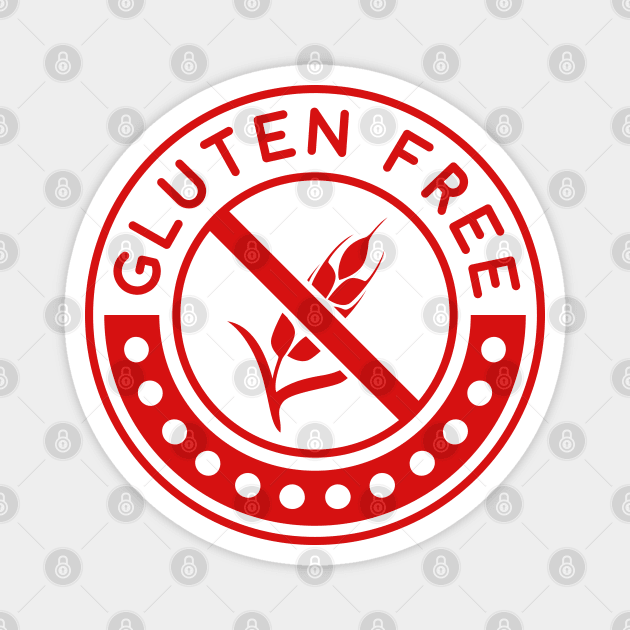 Gluten Free Red logo Magnet by Gluten Free Traveller