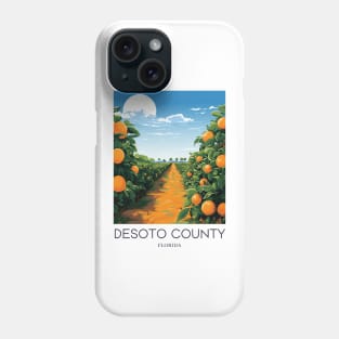 A Pop Art Travel Print of DeSoto County - Florida - US Phone Case