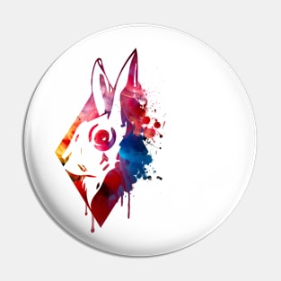 Colorful Rabbit Artwork Pin