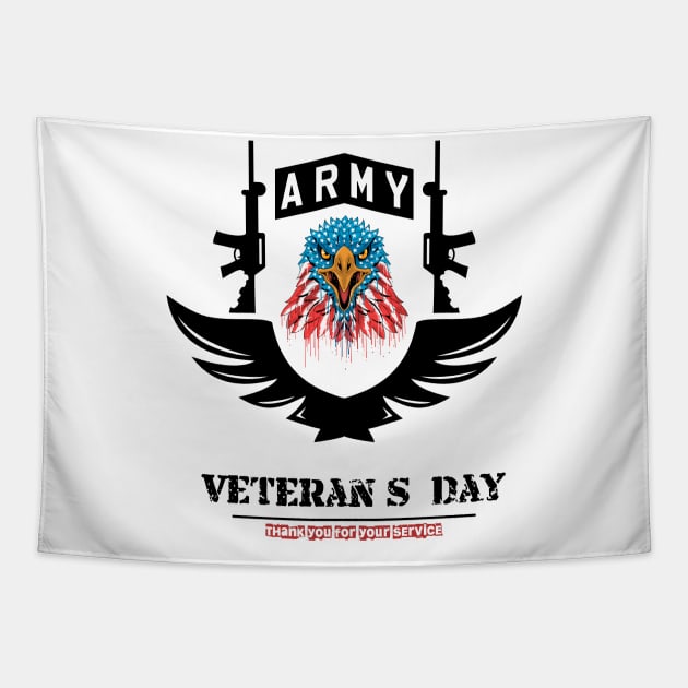 veterans day thank you for your service  army Tapestry by barwarrior