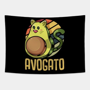 Avocado - Avogato Cute Vegan Cat Tapestry