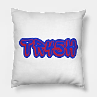 tR45h - Blue and Red - Front Pillow