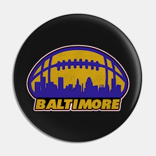 Baltimore Football Skyline Pin