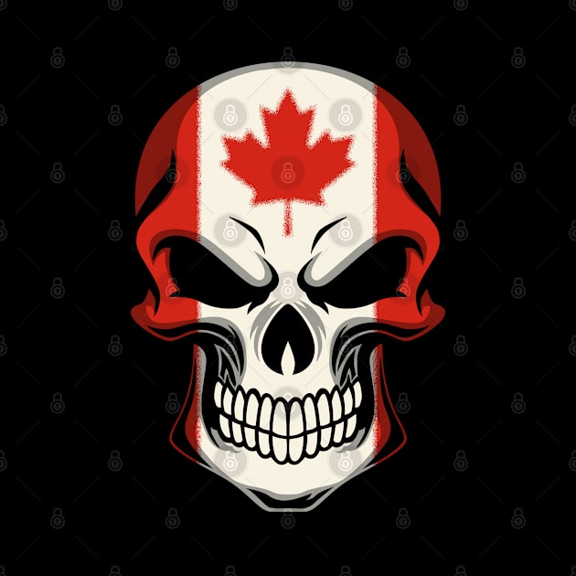 FLAG OF CANADA ON SKULL EMBLEM by VERXION