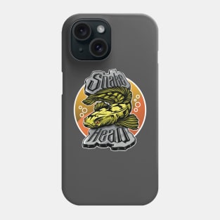 Snake head fish with circle background Phone Case