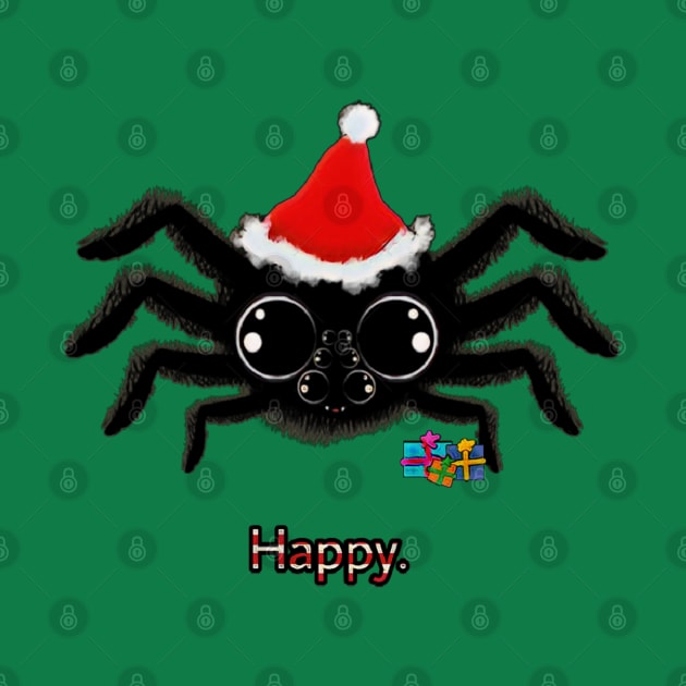 🕷️ Spider in a Santa Hat by Patchwork Bird