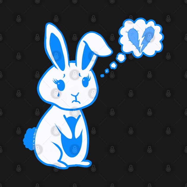 Sad Blue Bunny Rabbit by ROLLIE MC SCROLLIE