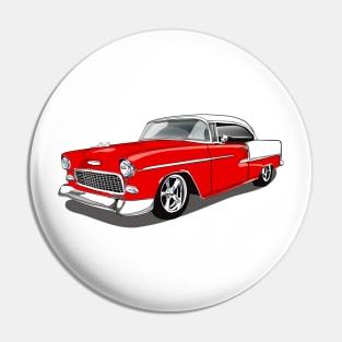 1955 Gypsy Red Chevy Bel Air Print Pin