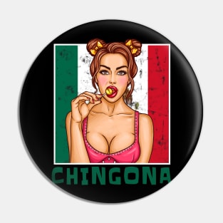 Proud Mexico Flag, Mexico gift heritage, Mexican girl Boy Friend Mexicano Chingona Pin