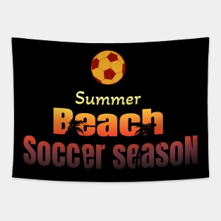 Beach summer soccer season 1 version Tapestry