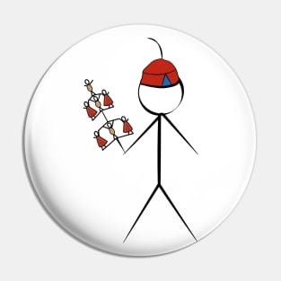 Madeira Island Male Stick Figure inspired by Folklore Pin