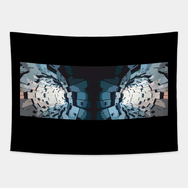 Science Fiction tunnel 1 Tapestry by RosArt100