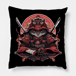 samurai wolf Pillow