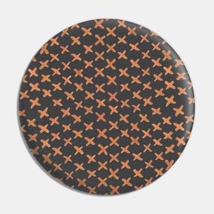 X stitches pattern - grey and orange Pin