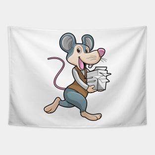 Mouse as Secretary with Paper Tapestry