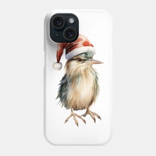 American Bittern in Santa Hat Phone Case