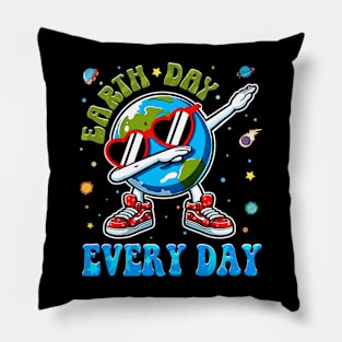 Dabbing Earth With Cute Groovy Make Everyday Earth Day Pillow
