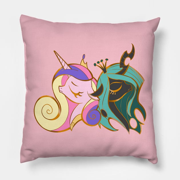 Cadance and Chrysalis Pillow by SophieScruggs