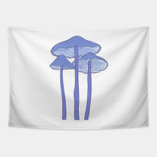 Purple Mushroom Trio Tapestry