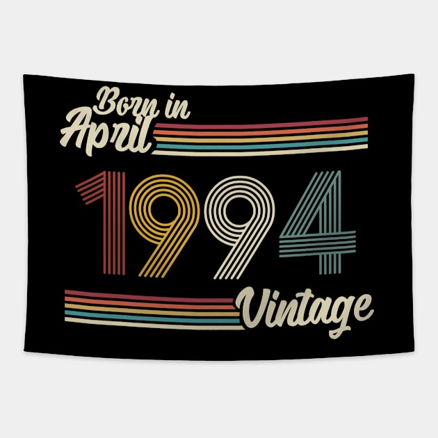 Vintage Born In April 1994 Tapestry by Jokowow