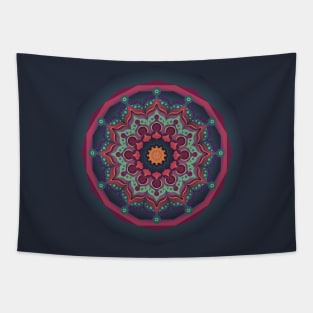 Dusky Dodecagon Mandala Tapestry