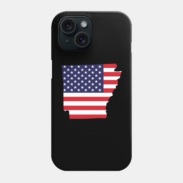 Arkansas State Shape Flag Background Phone Case by anonopinion