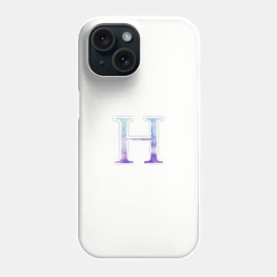 Eta Blue Watercolor Letter Phone Case