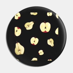 Hand-drawn apple and pear pattern Pin