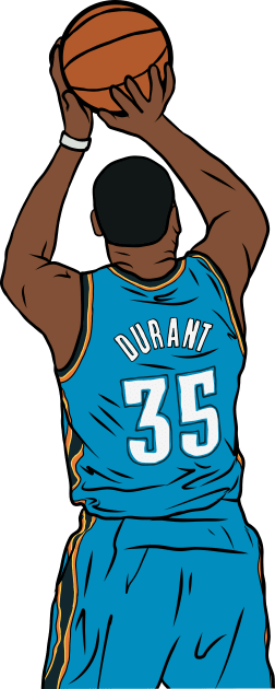 Kevin Durant Jumpshot Kids T-Shirt by rattraptees
