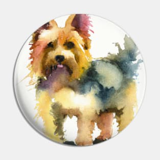 Silky Terrier Watercolor - Dog Lovers Pin