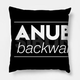 Anubis Backwards Horizontal Logo Pillow
