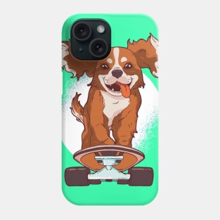 Cute Funny Puppy SkateBoarding Artwork !! Phone Case