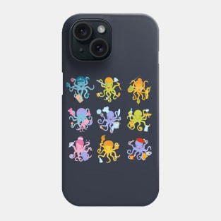 Octopus watercolor collection Phone Case