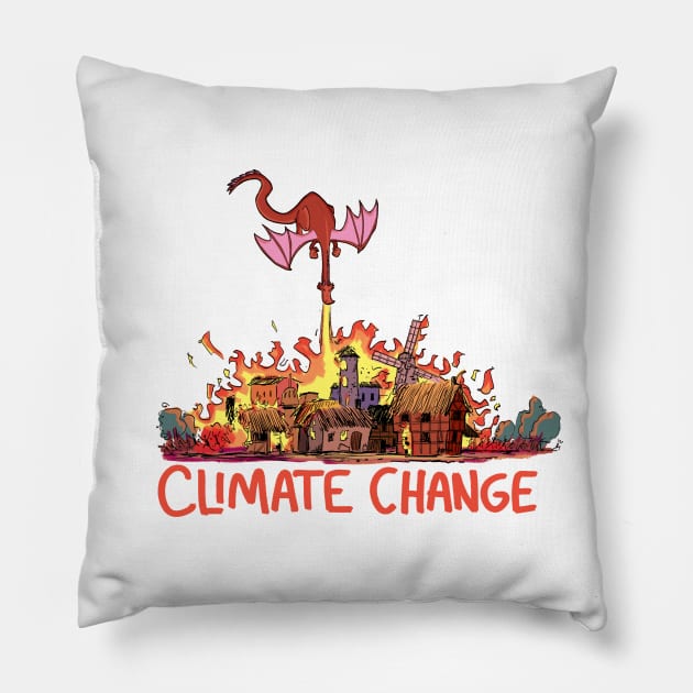 Climate Change Pillow by Slack Wyrm