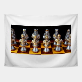 Chessmen At The Ready Tapestry