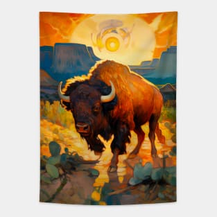 Bison running I Tapestry