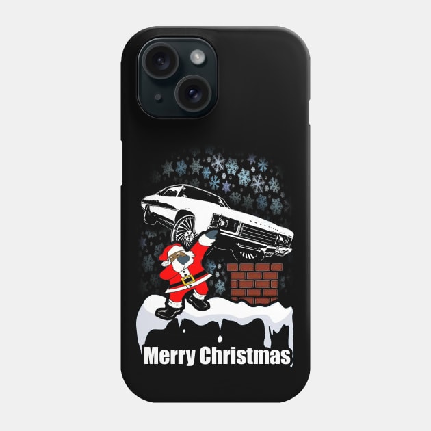 Dabbing Santa Clause Merry Caprice Donk Snowing Christmas Phone Case by Black Ice Design