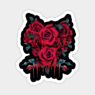 Soft Grunge Aesthetic Bleeding - Red Roses - Punk Nu Goth Magnet
