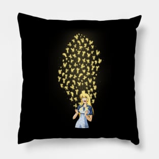 Golden Butterflies Pillow